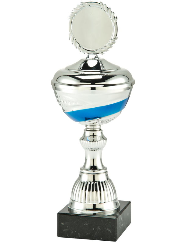 50134 Trofeo, plata/azul 24 cm - 31,5 cm