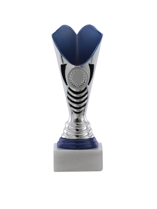 51102 Trofeo, plateado-azul, 18 cm - 20 cm