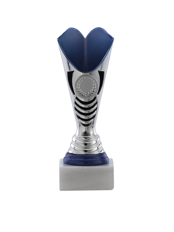 51102 Trofeo, plateado-azul, 18 cm - 20 cm