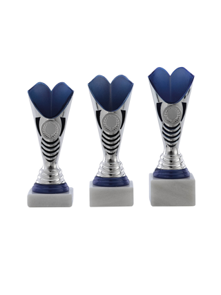 51102 Trofeo, plateado-azul, 18 cm - 20 cm